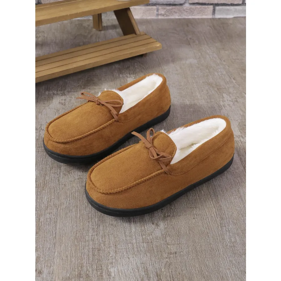 Bow Round Toe Flat Slip-Ons