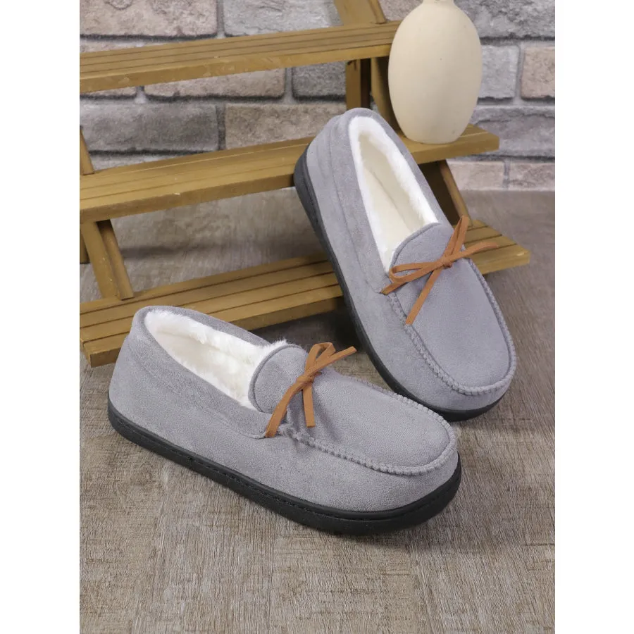 Bow Round Toe Flat Slip-Ons