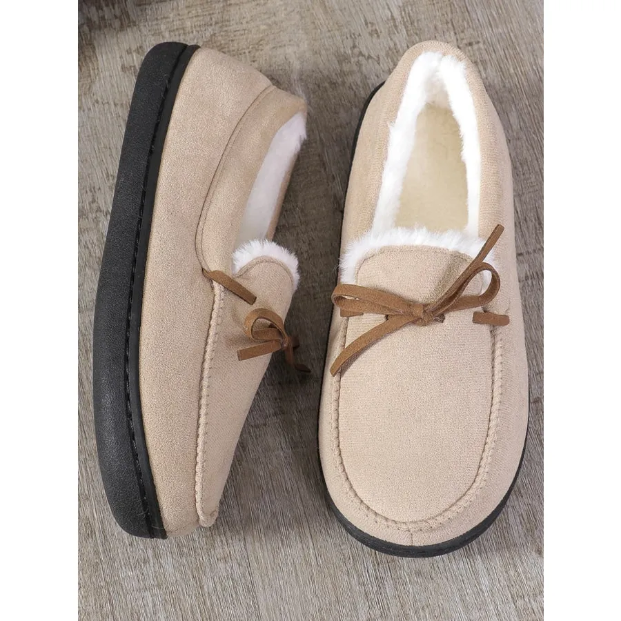 Bow Round Toe Flat Slip-Ons