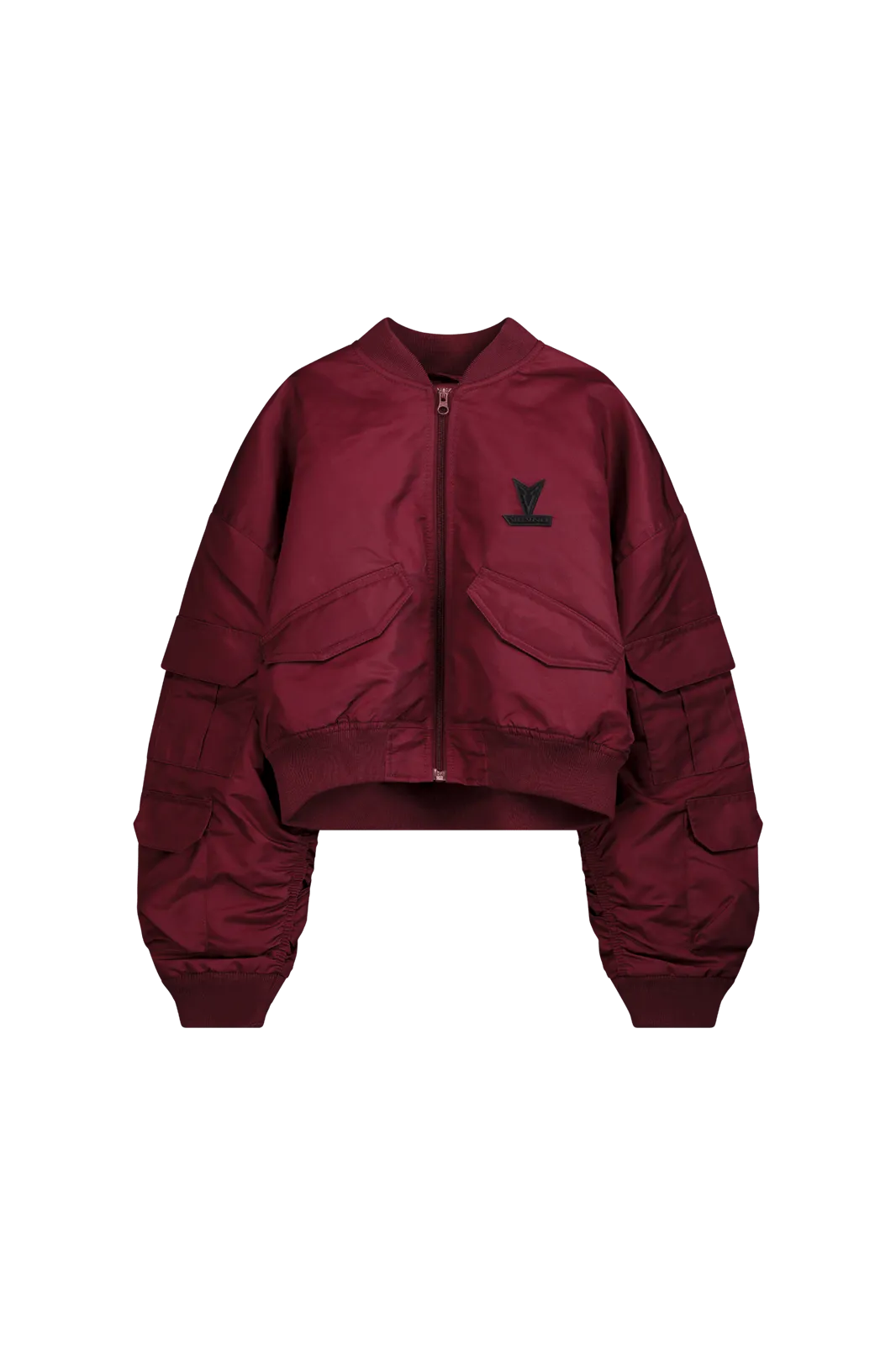BOXY BOMBER JACKET - Burgundy
