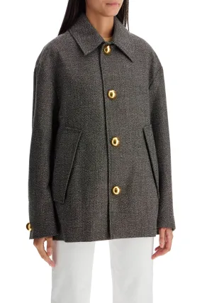 boxy wool and cotton blend jacket