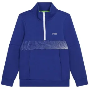 Boys Blue Zip Up Sweatshirt