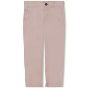 Boys Camel Cotton Chino Trousers