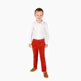 Boys' Chinos in Red Dino