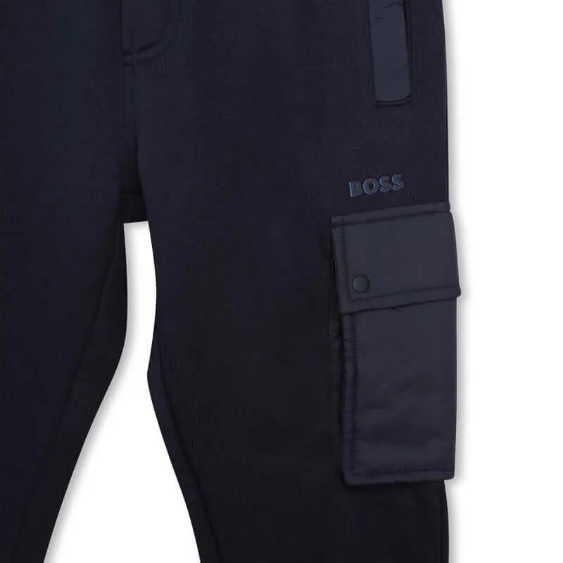 Boys Navy Jogging Bottoms