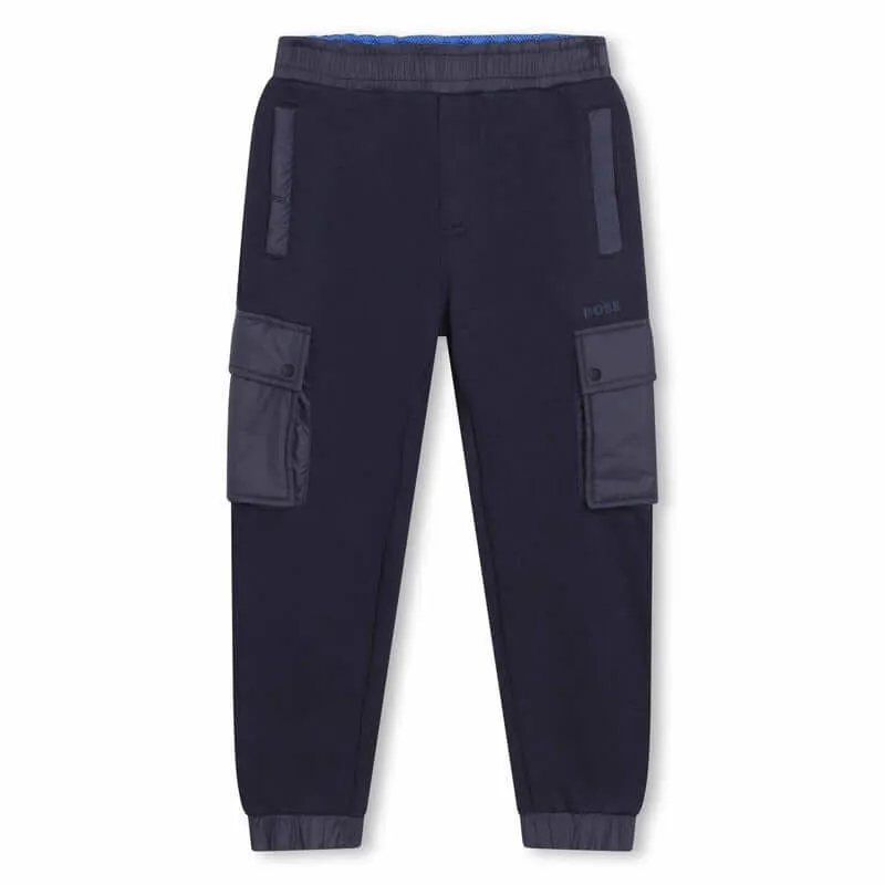 Boys Navy Jogging Bottoms