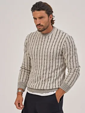 BRAIDED CREWNECK SWEATER