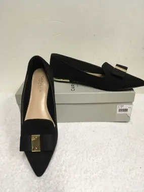 BRAND NEW CARVELA BLACK SUEDETTE BOW TRIM FLATS SIZE 5/38