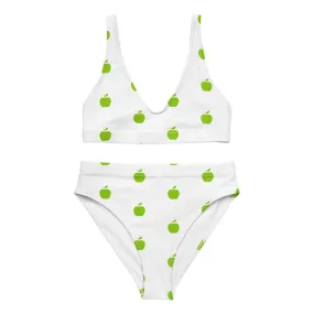 Brat Apple White High-Waisted Bikini