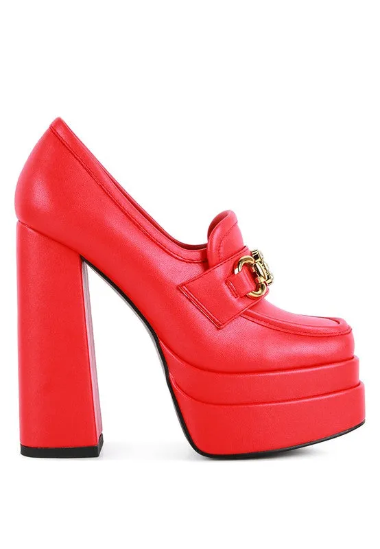 BRATZ High Block Heeled Jewel Platform Loafers