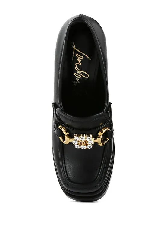 BRATZ High Block Heeled Jewel Platform Loafers