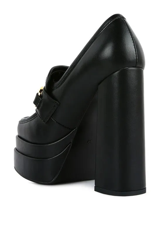 BRATZ High Block Heeled Jewel Platform Loafers