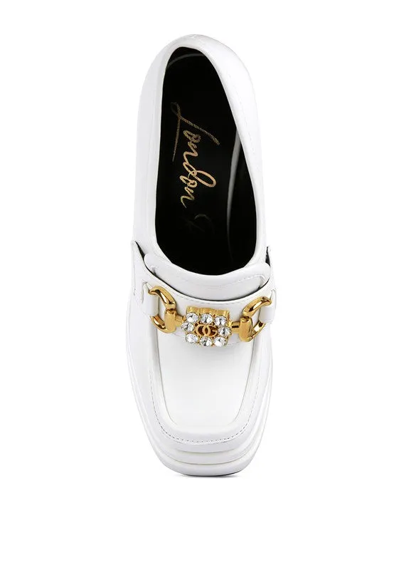 BRATZ High Block Heeled Jewel Platform Loafers
