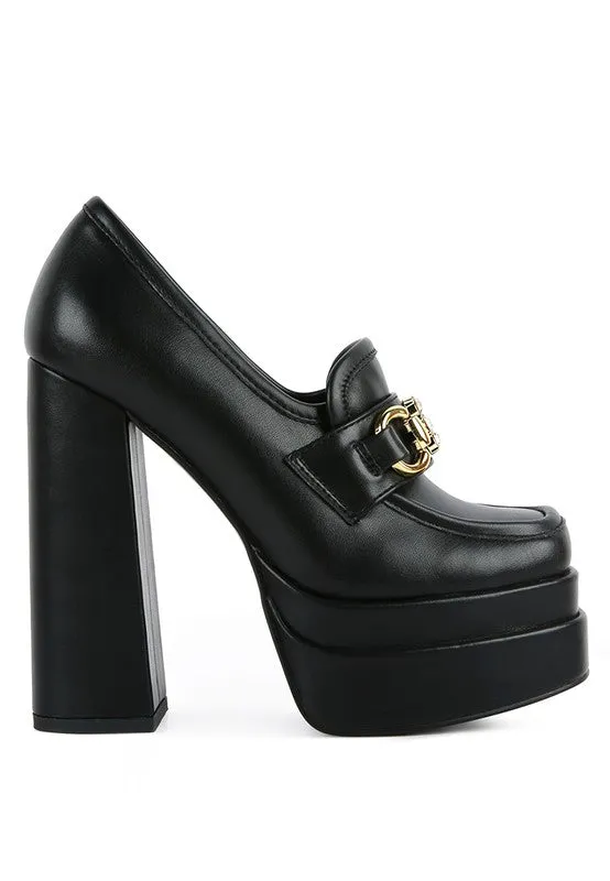 BRATZ High Block Heeled Jewel Platform Loafers