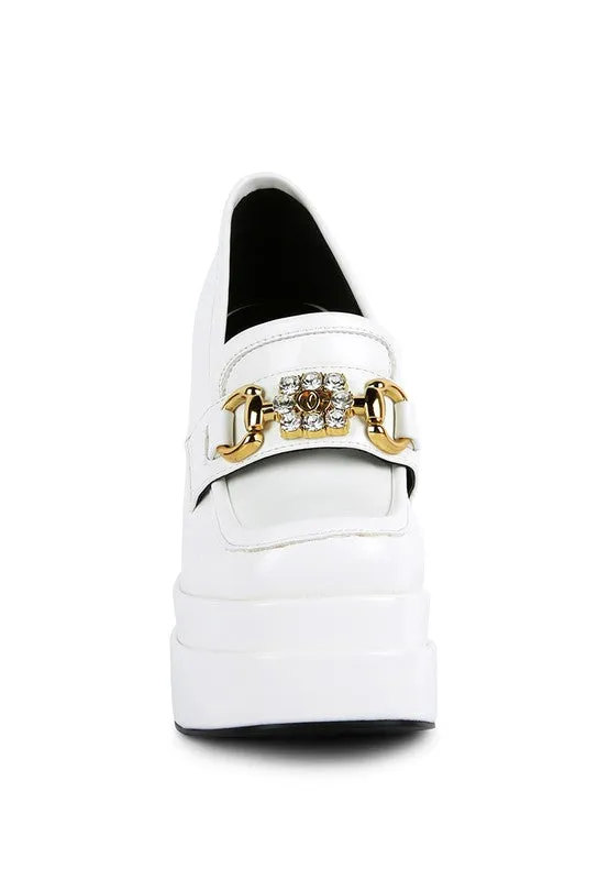 BRATZ High Block Heeled Jewel Platform Loafers