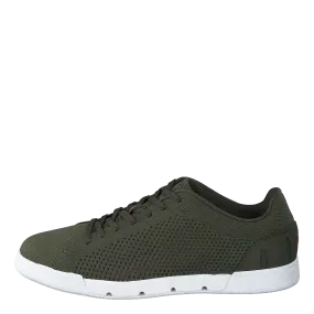 Breeze Tennis Knit Olive / White