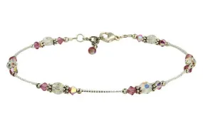 Bridal Sparkling Crystal Beaded Anklets