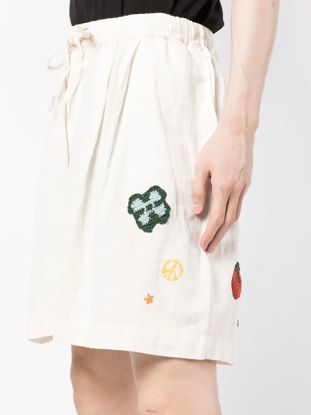 Bridge Crochet-Appliqué Shorts