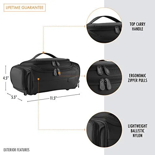 Briggs & Riley Baseline-Executive Toiletry Kit, Black, 4.5x11.5x5.5
