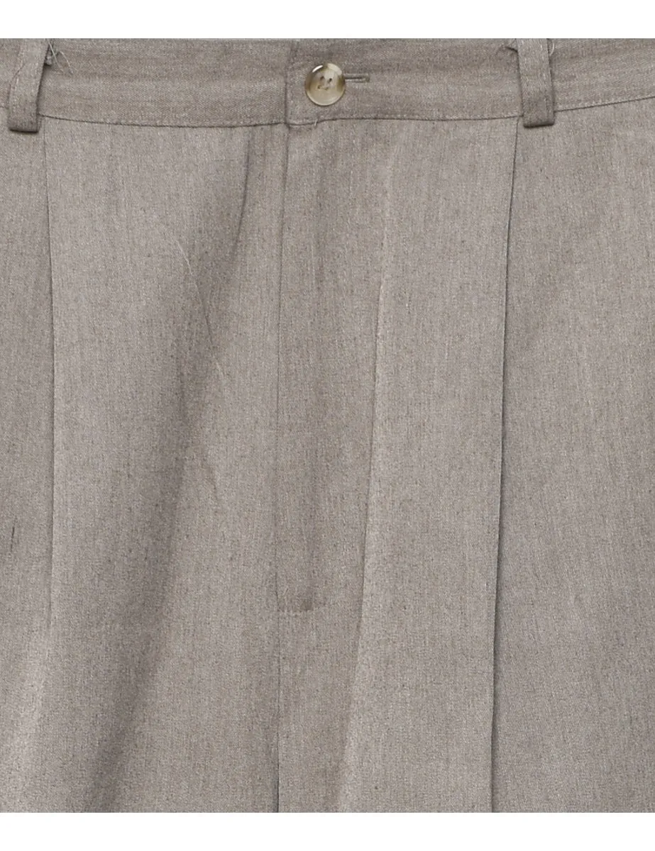 Briggs Grey Tapered Pleated Trousers - W32 L29