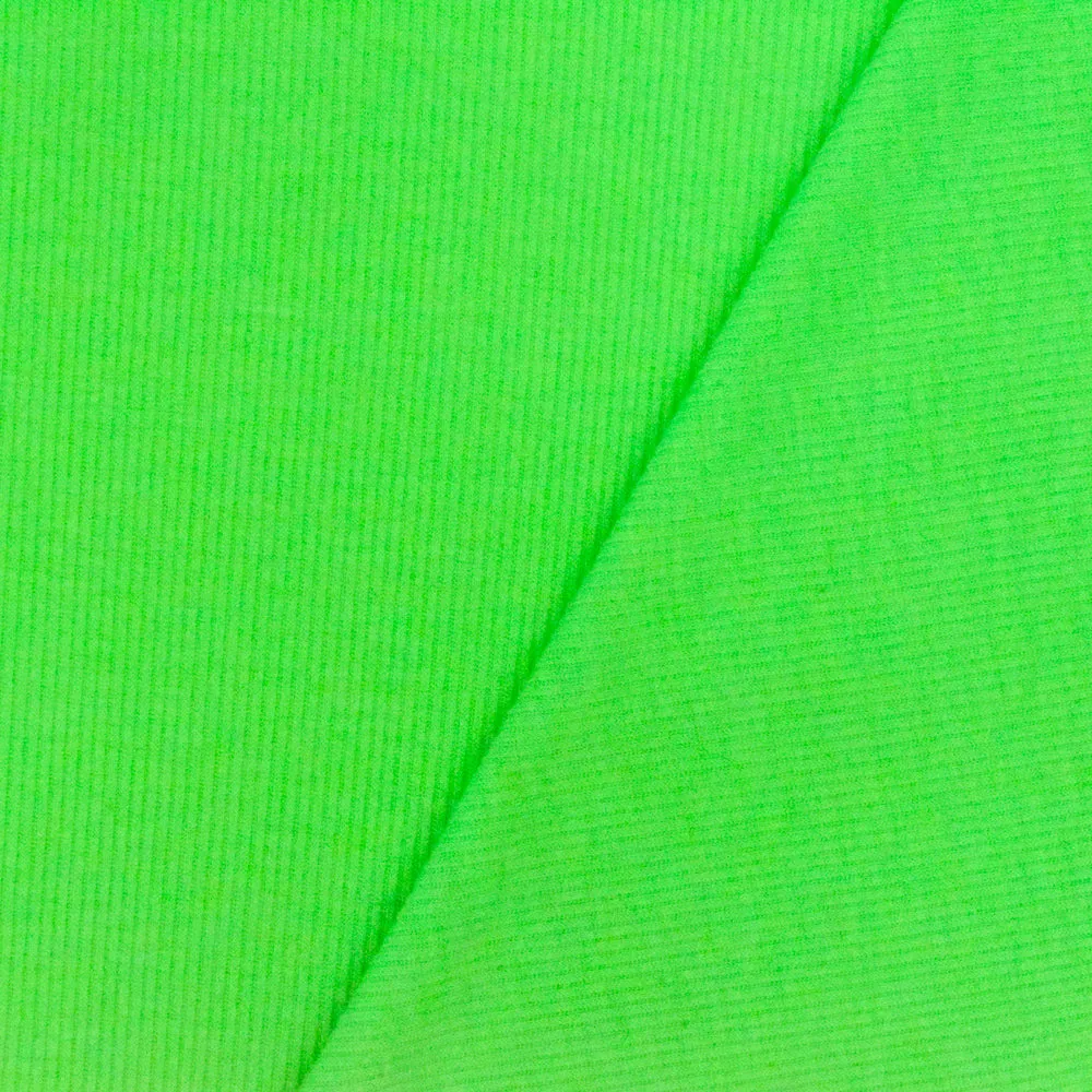 Bright Green 2x2 Stretch Polyester Rib Knit Fabric