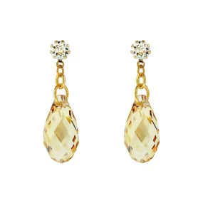 Briolette Crystal Drop Earrings