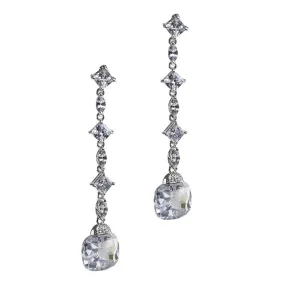 Briolette Cushion Drop Statement Earrings