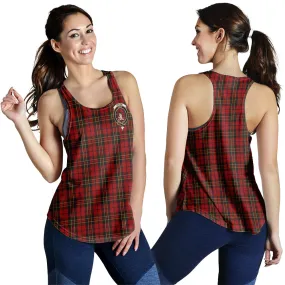 Brodie Tartan Women Racerback Tanks with Family Crest