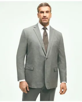 Brooks Brothers Men's Explorer Collection Big & Tall Suit Jacket Light Grey