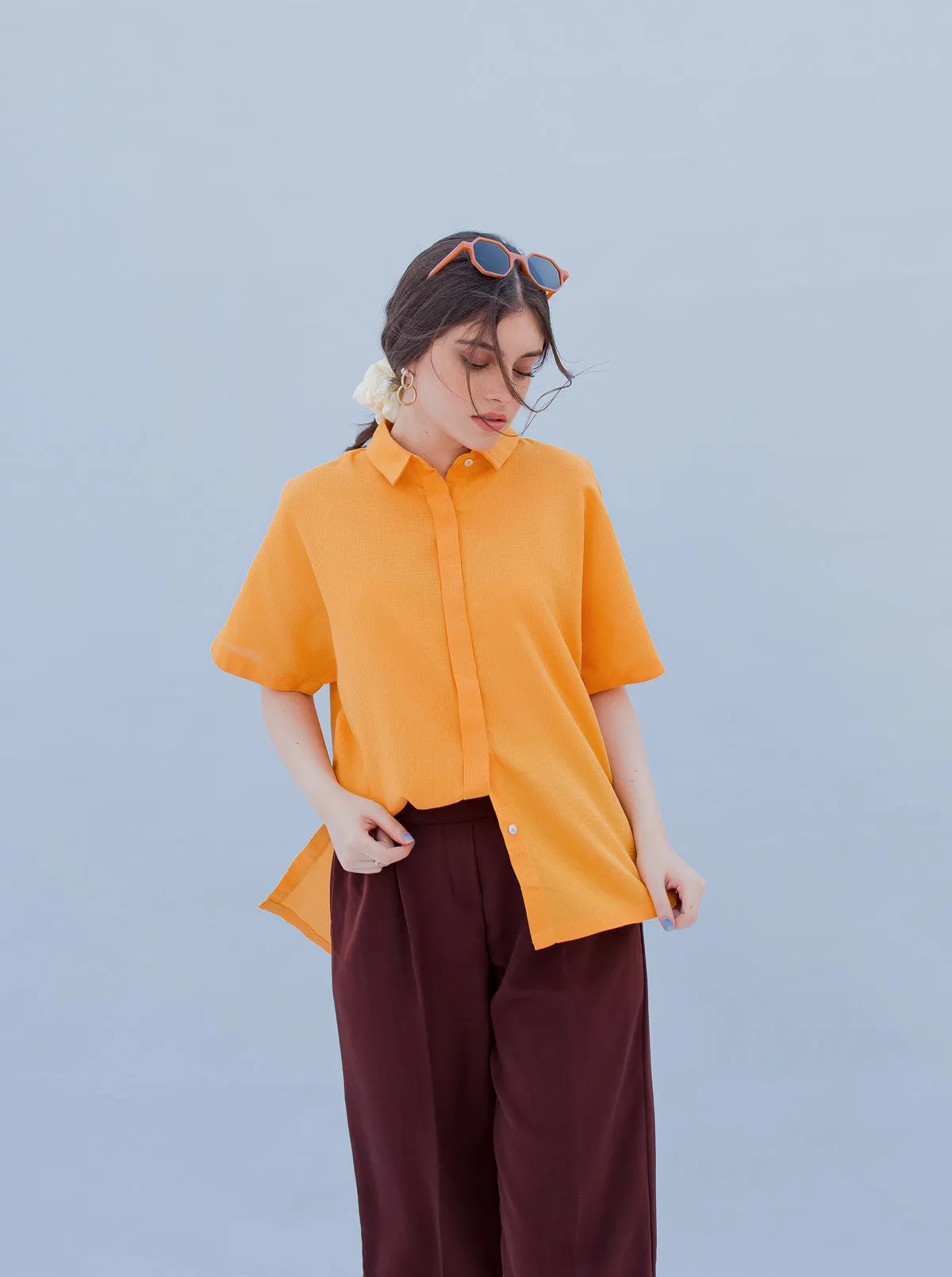 BROWN FLOWY CULOTTES