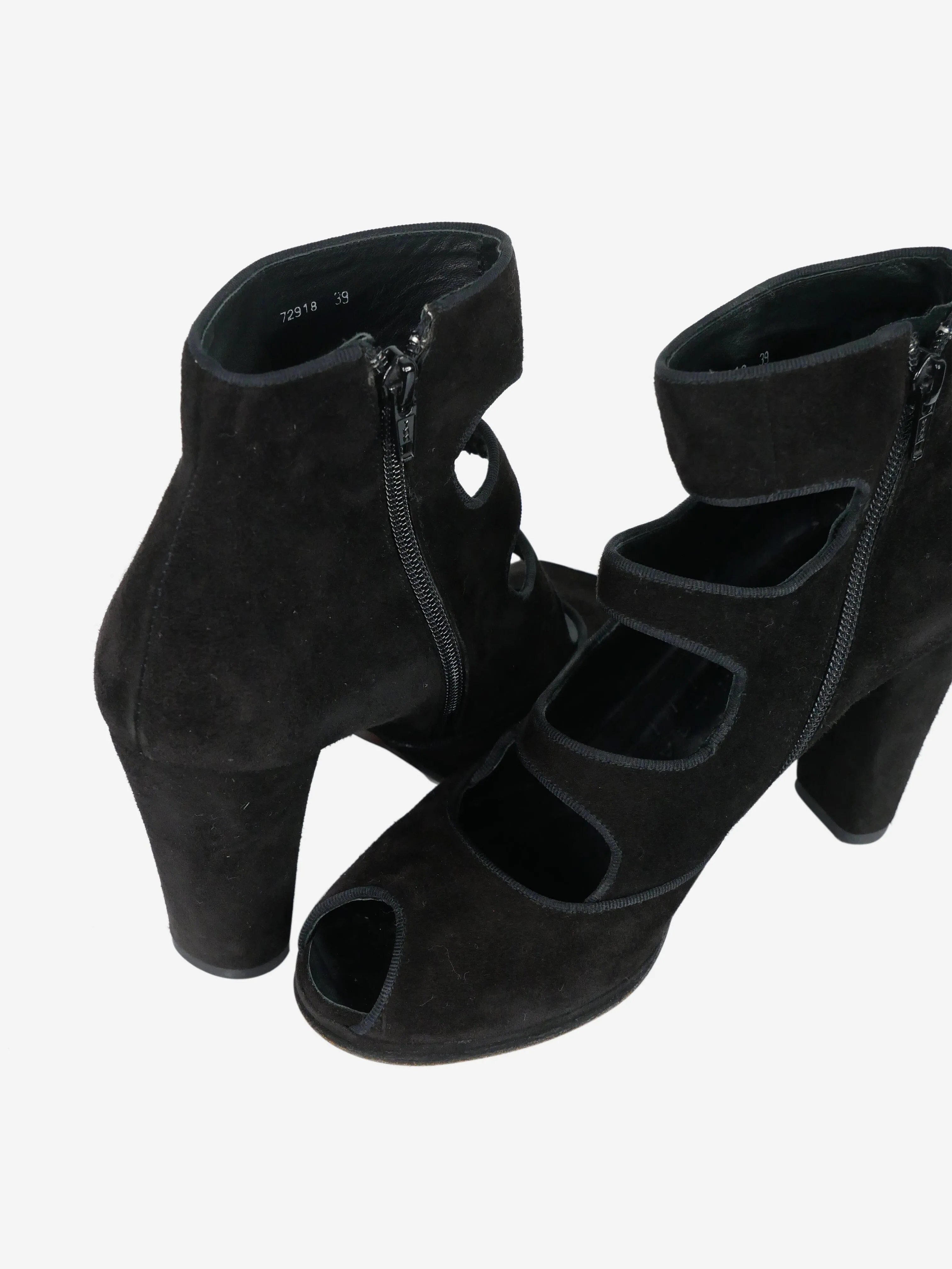 Brown suede heels - size EU 39