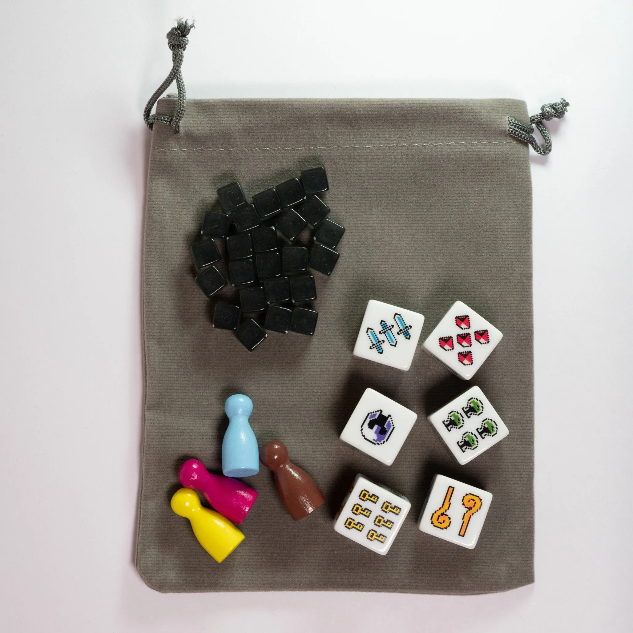 Brown Velvet 15x12cm Drawstring Bag