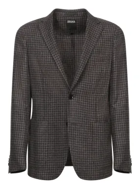 Brown/Black Wool and Cashmere Jacket