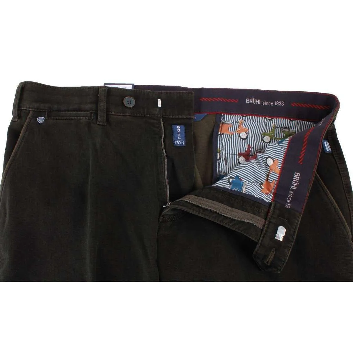 BRUHL Venice B Turn Autumn Weight Chinos - Khaki