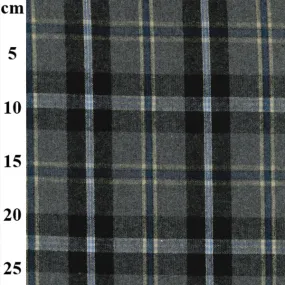 Brushed Cotton Checks - Grey - £7.00 Per Metre - Sold By Half Metre
