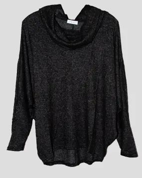 BRUSHED FLEECE COWL NECK DOLMAN TOP