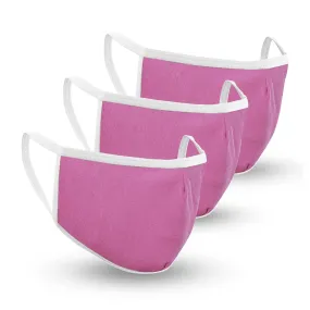 Bulk - Safe Mate Pink Washable Kids 3-6 Cloth Face Mask -3pk (bulk packaging) - 15-08016
