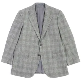 Burberry Cashmere Single Tailored Jacket Light Gray