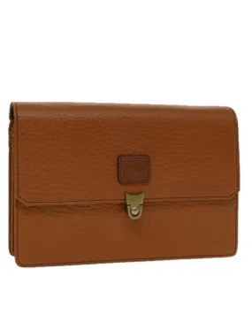 Burberry Leather Envelope Clutch Tan
