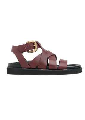 Burgundy Ezra Strappy Sandal