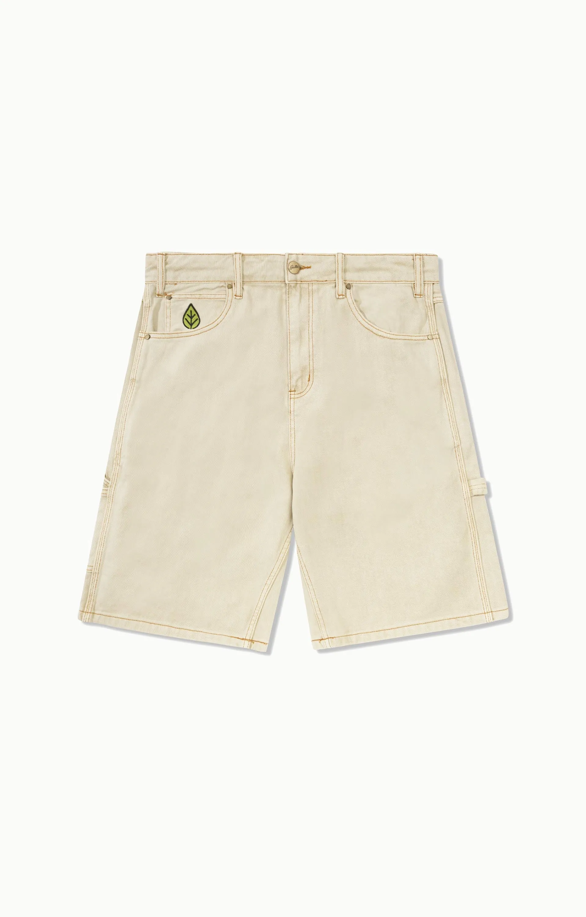 Butter Goods Weathergear Heavy Weight Denim Shorts, Washed Khaki