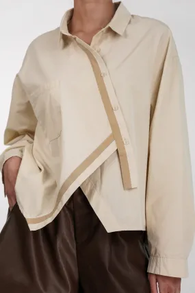 Buttercream Asymmetric Hem Shirt