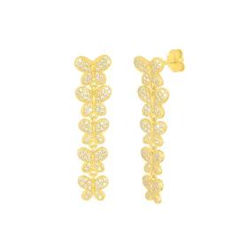 BUTTERFLY GARDEN EARRINGS GOLD