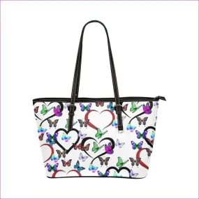 Butterfly Love Leather Tote Bag