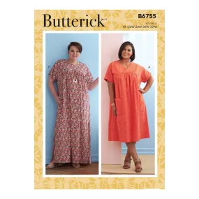Butterick Pattern B6755 Misses' Asymmetrical-Detail Tunics