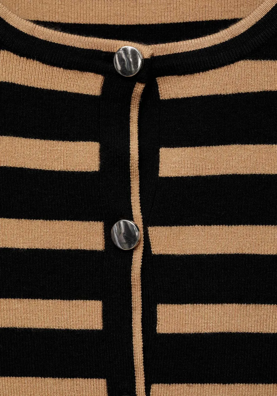 Button knit cardigan - Medium Brown