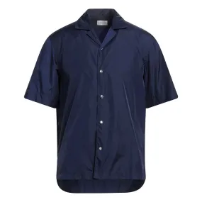 Button Up Nylon Shirt Navy