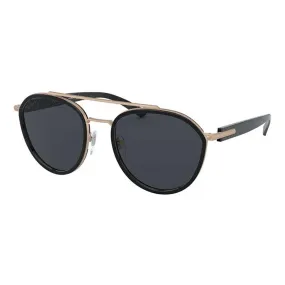 Bvlgari Men's Sunglasses - Matte Pink Gold/Black Full Rim Metal Frame | BV5051 201387