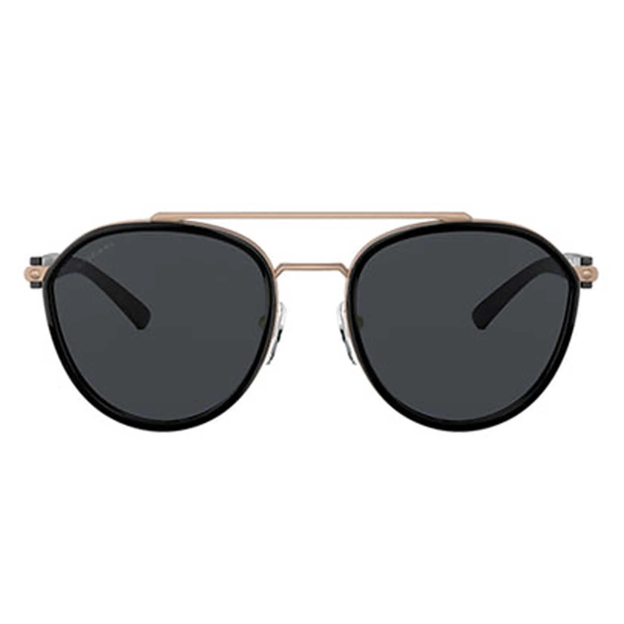 Bvlgari Men's Sunglasses - Matte Pink Gold/Black Full Rim Metal Frame | BV5051 201387