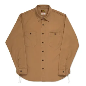 BWS-02 UTILITY SHIRT 8 oz. brown herringbone